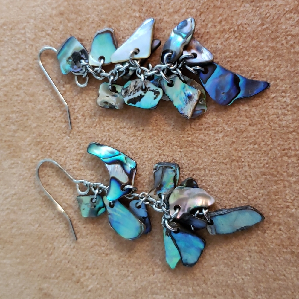 Abalone chandelier earrings